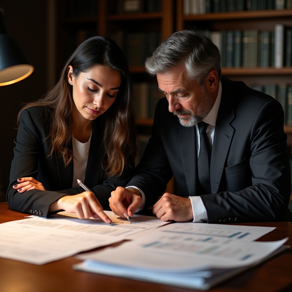 Konzultant pregledava financijsku dokumentaciju s članovima upravnog odbora udruge